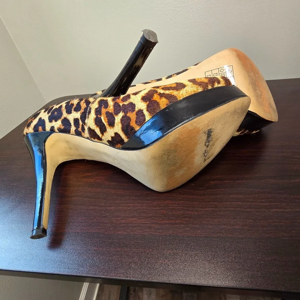 MICHAEL KORS Ionna Pump Leopard Cheetah print‎ haircalf 10M ORIG $125  MK shoe